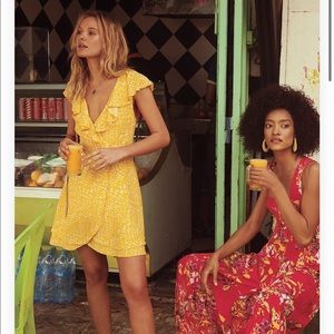 Free People French Quarter Wrap Mini Dress